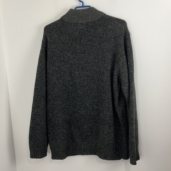 L.L Bean Grey Lambswool Mock-Neck Sweater - Picture 5 of 5